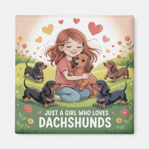 Nur Ein Mädchen Das Dachshunde Liebt Magnet