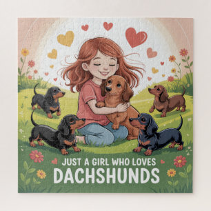 Nur Ein Mädchen Das Dachshunde Liebt Puzzle