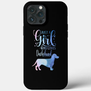 Nur ein Mädchen, das Dackel Liebe Hund Lover Weibc iPhone 13 Pro Max Hülle
