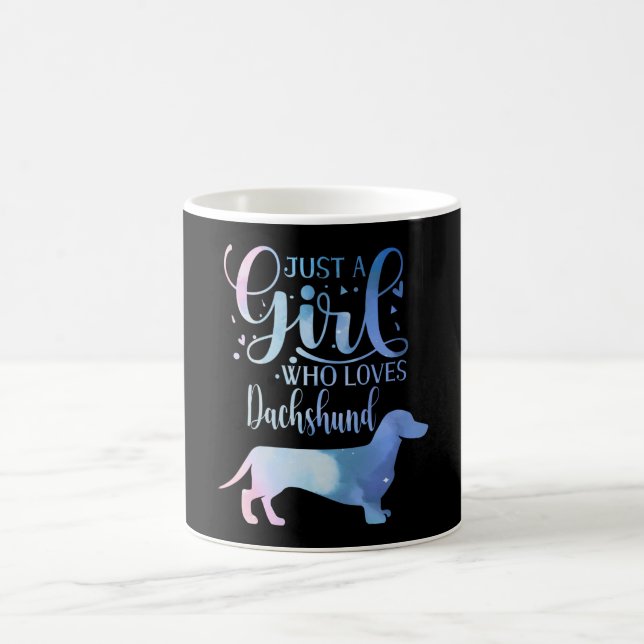 Nur ein Mädchen, das Dackel Liebe Hund Lover Weibc Kaffeetasse (Mittel)