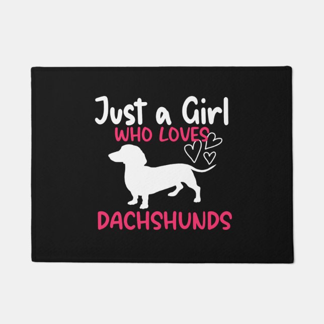 NUR EIN MÄDCHEN, DAS DACKELN LIEBE FUßMATTE (Vorderseite)