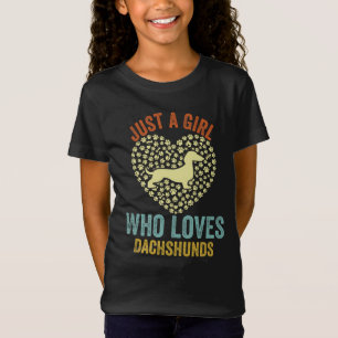 Nur ein Mädchen, das Dackeln Lieben Dackel Liebhab T-Shirt