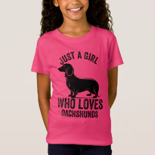 Nur ein Mädchen, das Dackeln Lieben Dackel Liebhab T-Shirt