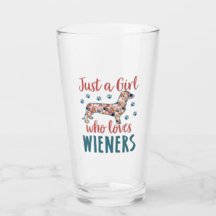 Nur ein Mädchen, das Dackeln Lieben Dackel Lover Glas