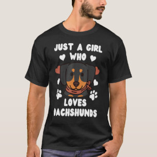 Nur ein Mädchen, das Dackeln Lieben Hund T-Shirt