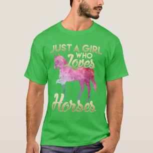 Nur ein Mädchen, das das Galaktische Weltraumpferd T-Shirt