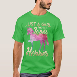 Nur ein Mädchen, das das Galaktische Weltraumpferd T-Shirt