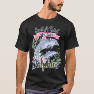 Nur ein Mädchen, das Delfine liebt - Delfinliebhab T-Shirt