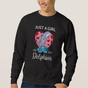 Nur ein Mädchen, das Delphine in der Liebe des Oze Sweatshirt
