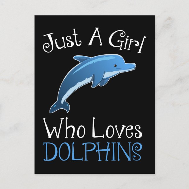 Nur ein Mädchen, das Delphine Liebe Postkarte (Vorderseite)