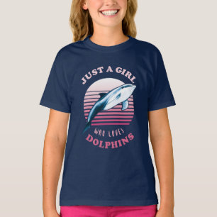 Nur ein Mädchen, das Delphine Liebe T-Shirt