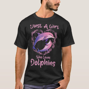 Nur ein Mädchen, das Delphine Liebe T-Shirt