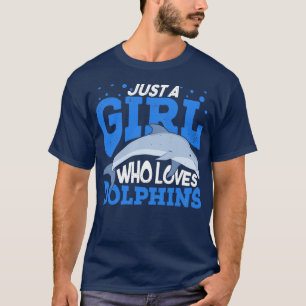 Nur ein Mädchen, das Delphine Liebe T-Shirt