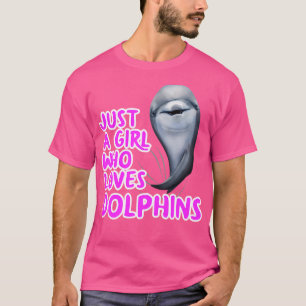 Nur ein Mädchen, das Delphine Liebe T-Shirt