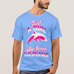 Nur ein Mädchen, das Delphine Lieben liebt 3 T-Shirt