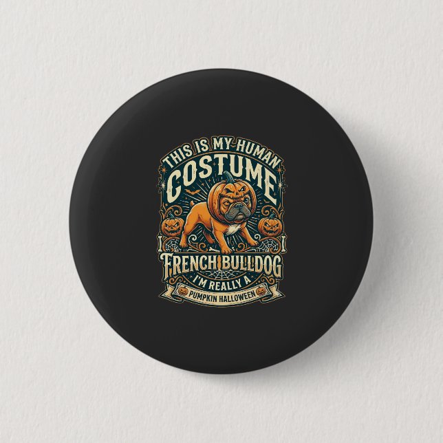 Nur ein Mädchen, das den Halloween-Postdienst-Hexe Button (Vorderseite)
