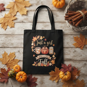 Nur ein Mädchen, das den Herbst Kaffee Herbst lieb