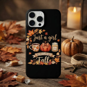 Nur ein Mädchen, das den Herbst Kaffee Herbst lieb Case-Mate iPhone Hülle
