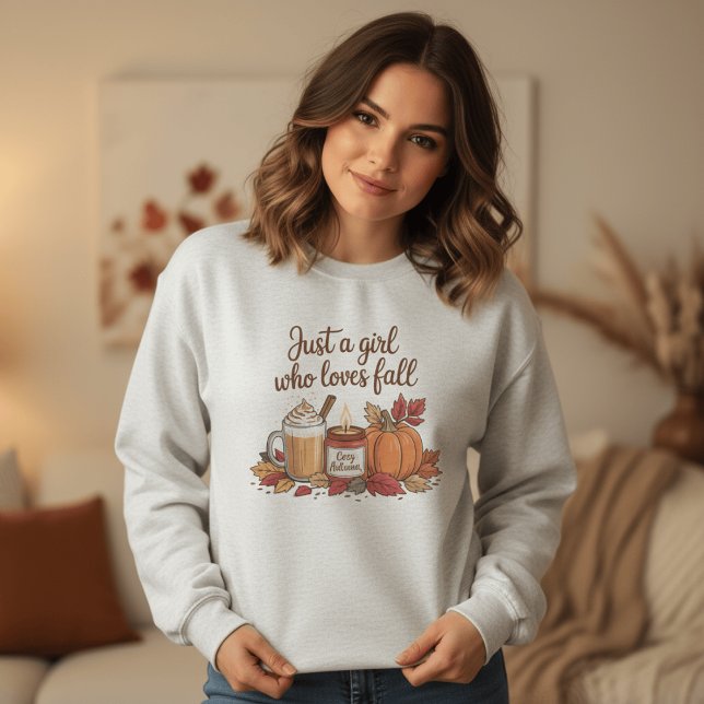 Nur ein Mädchen, das den Herbst liebt" Gemütliche  Sweatshirt (Von Creator hochgeladen)