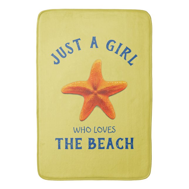 Nur ein Mädchen, das den Strand Liebe Badematte (Vorderseite Vertikal)