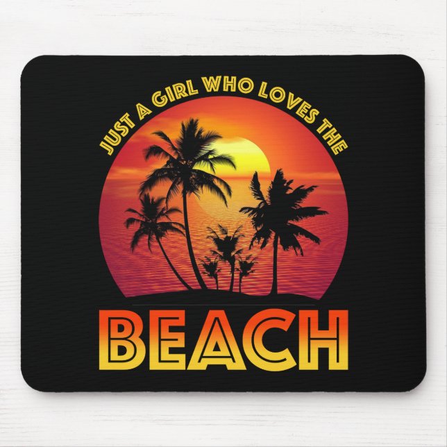 Nur ein Mädchen, das den Strand Liebe Mousepad (Vorne)