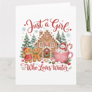 Nur ein Mädchen, das den Winter liebt Karte