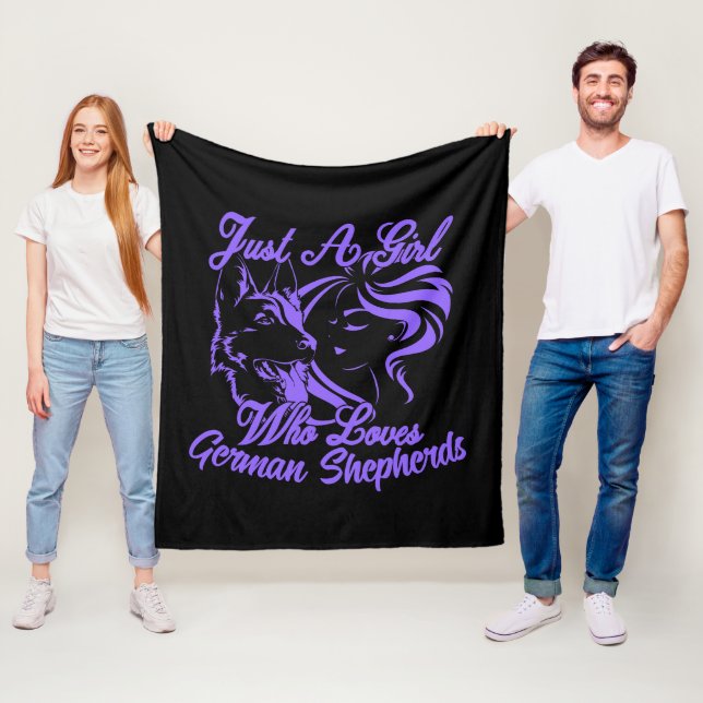 Nur ein Mädchen, das deutsche Hirten Liebe Fleecedecke (Beispiel)