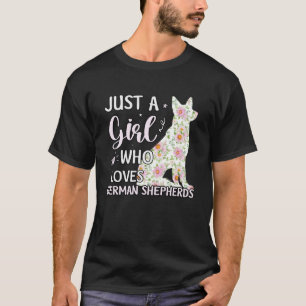Nur ein Mädchen, das deutsche Hirten Liebe Hund Sp T-Shirt