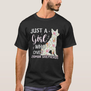 Nur ein Mädchen, das deutsche Hirten Liebe Hund Sp T-Shirt