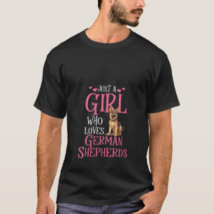 Nur ein Mädchen, das deutsche Hirten Liebe / Neck T-Shirt