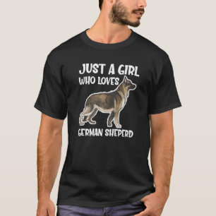 Nur ein Mädchen, das deutsche Schäferhunde Liebe T-Shirt