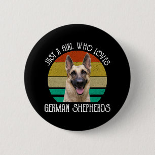 Nur ein Mädchen, das deutsche Schäferhunde liebt Button