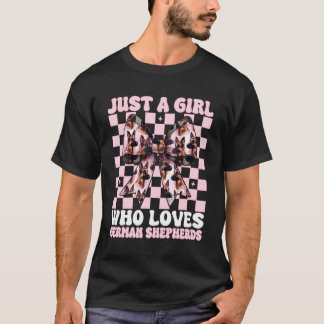 Nur ein Mädchen, das Deutsche Schäferhunde Rosa Co T-Shirt