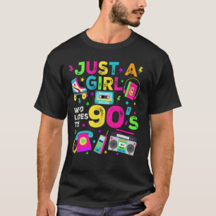 Nur ein Mädchen, das die 90er liebt, Retro-Kostüm T-Shirt