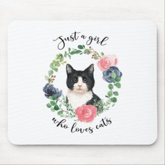 Nur ein Mädchen, das die blaue Blume Liebe Mousepad
