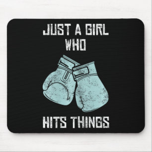 Nur ein Mädchen, das die Dinge trifft, die Frauen Mousepad