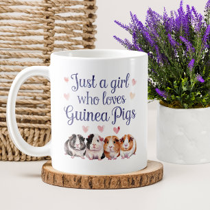 Nur ein Mädchen, das die Guinea Liebe   Guinea Pig Kaffeetasse