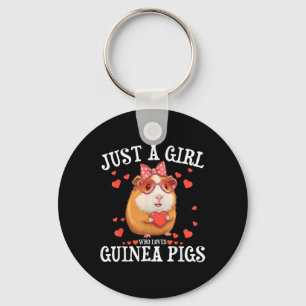 Nur ein Mädchen, das die Guinea Liebe, schweine Fr Schlüsselanhänger