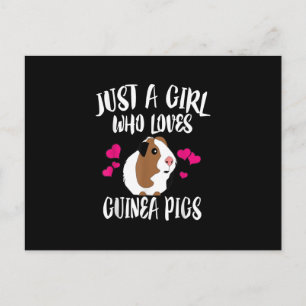 Nur ein Mädchen, das die Guinea Liebe, schweine Gu Postkarte