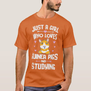 Nur ein Mädchen, das die Guinea Liebe, schweine un T-Shirt