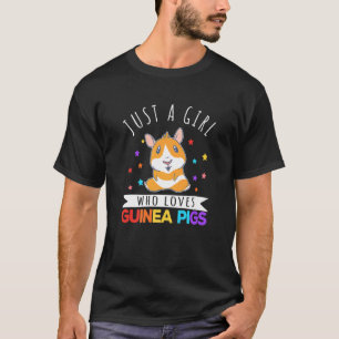 Nur ein Mädchen, das die Guinea Liebe, schwindet i T-Shirt