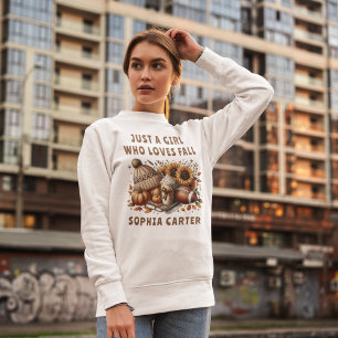 Nur ein Mädchen, das die Liebe Herbstkugel fallen, Sweatshirt