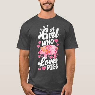 Nur ein Mädchen, das die Liebe schwingt Funny Pig  T-Shirt