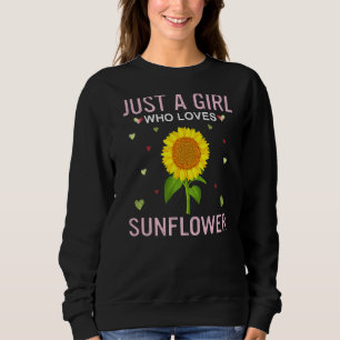 Nur ein Mädchen, das die Sonnenblume Niedliche Fra Sweatshirt