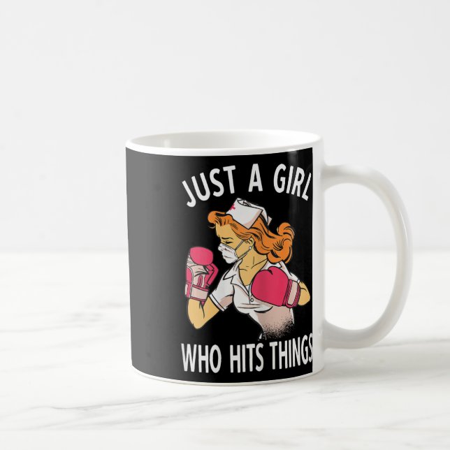 Nur ein Mädchen, das Dinge trifft Krankenpfleger B Kaffeetasse (Rechts)