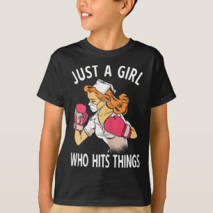 Nur ein Mädchen, das Dinge trifft Krankenpfleger B T-Shirt