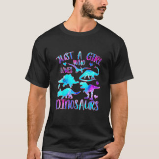 Nur ein Mädchen, das Dinosaurier Liebe - Dinosauri T-Shirt