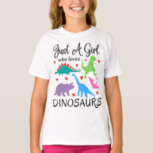 Nur ein Mädchen, das Dinosaurier Lieben Mädchen Fr T-Shirt