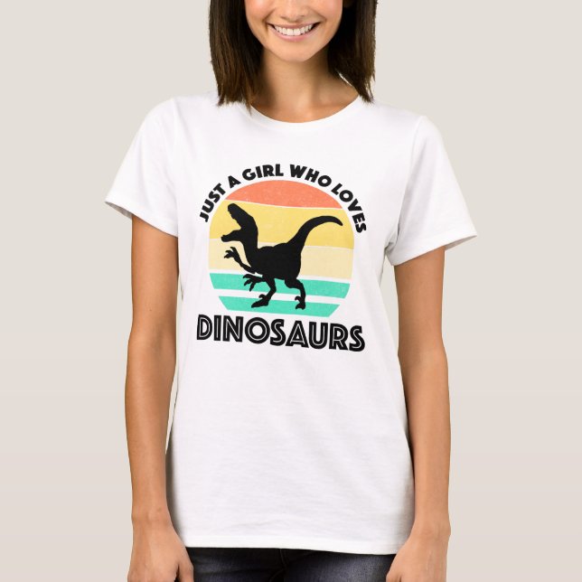 Nur ein Mädchen, das Dinosaurier  T-Shirt (Vorderseite)