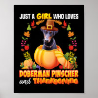 Nur ein Mädchen, das Doberman Pinscher und den Hun